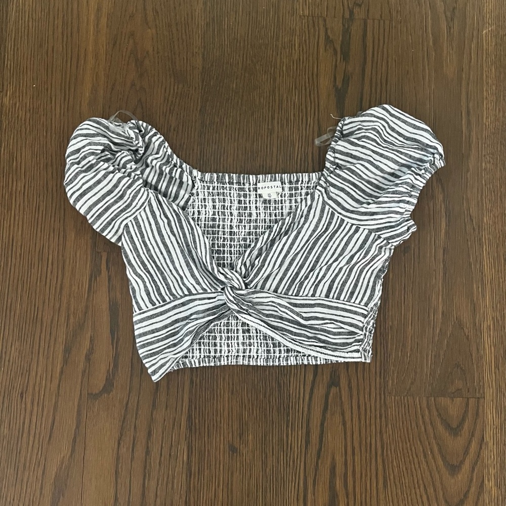 aeropostale striped crop top